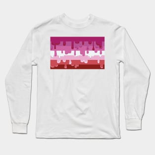 Dripping Lesbian Pride Long Sleeve T-Shirt